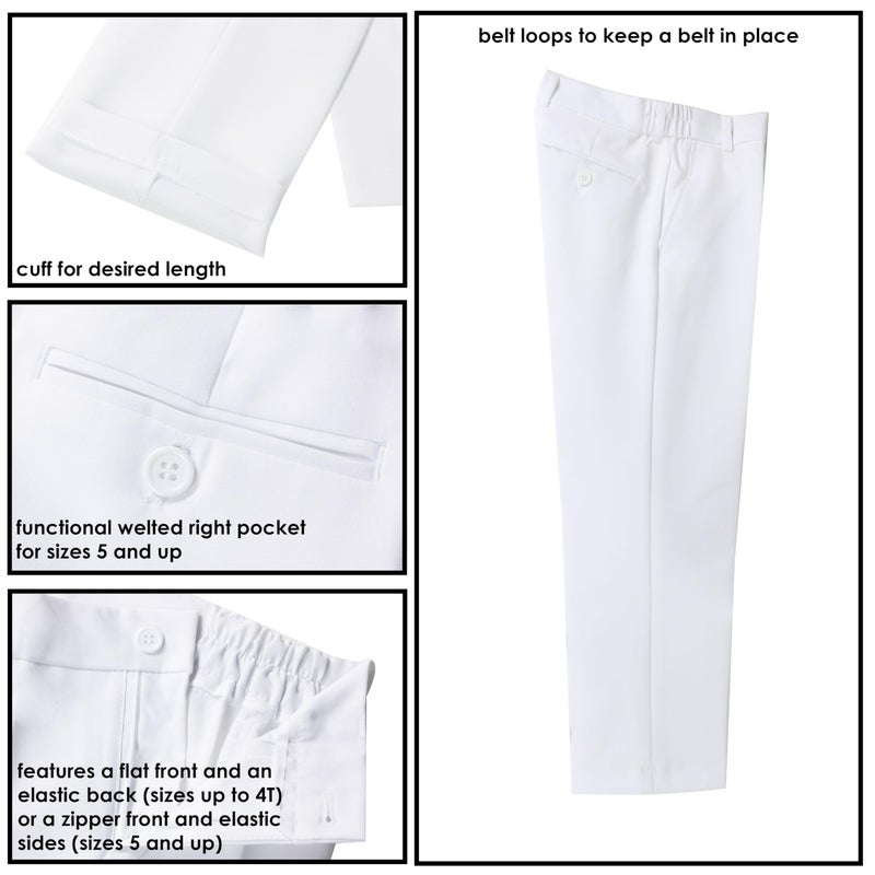 Spring Notion Baby Boys' Classic Fit Formal White Dress Suit Set 3T - Image 5